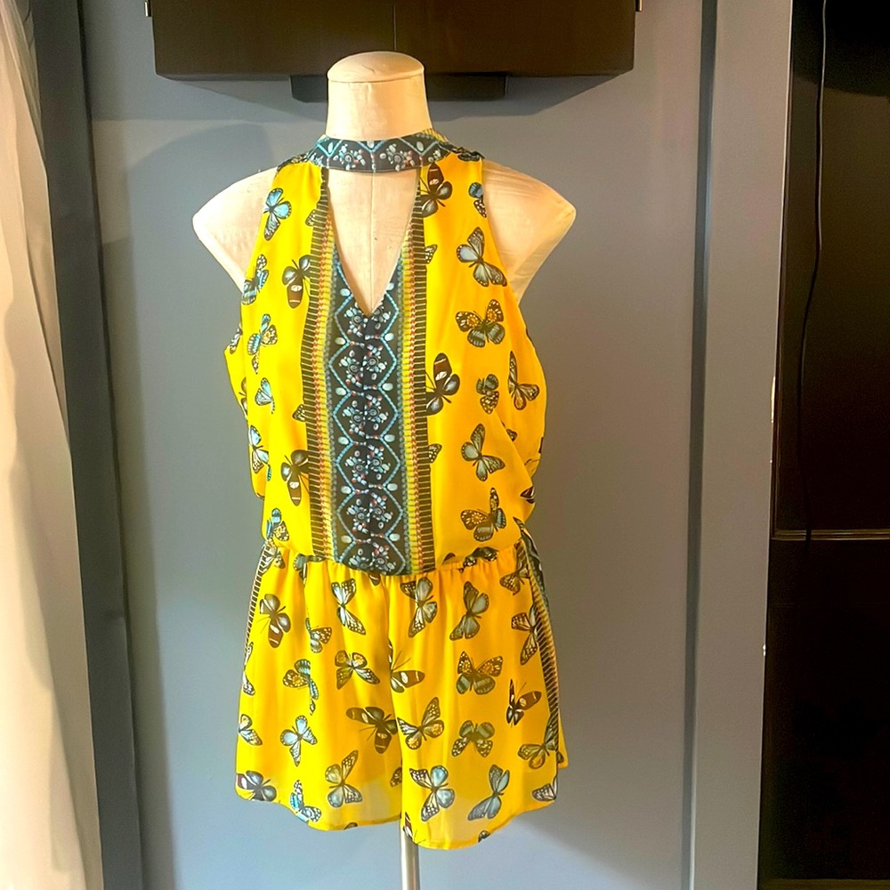 Yellow bodysuit with shorts (one of a kind)